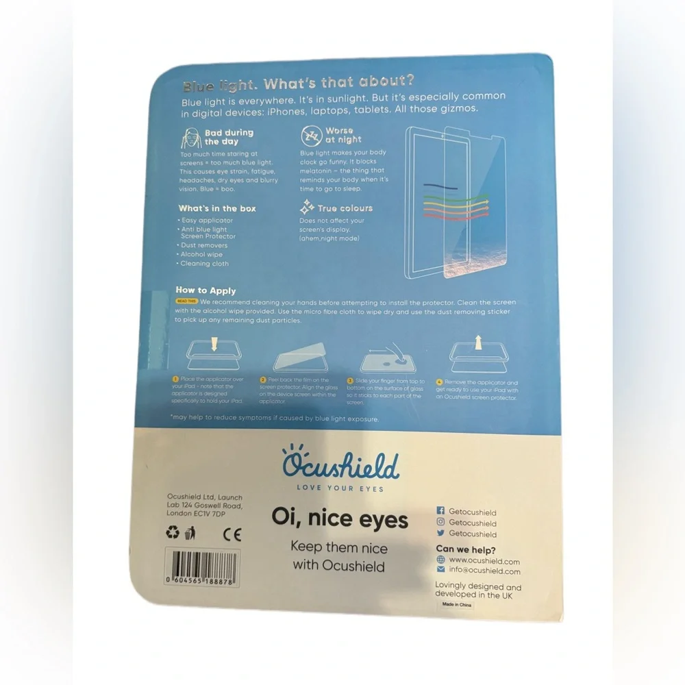 BNIB Ocushield anti blue light screen protector for iPad Pro 12.9 2018-2020